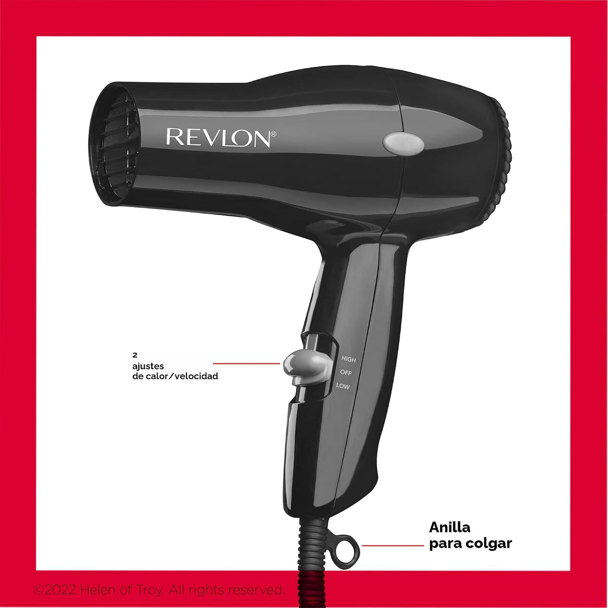 Revlon Secador de pelo compacto | Diseño ligero de 1875 W, perfecto...
