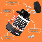 Crazy Muscle Cápsulas de Creatina, 5g de Ganador de Masa a Granel P...