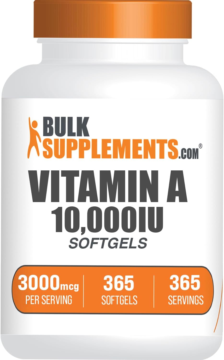 BulkSupplements.com Vitamina A 10000 UI cápsulas blandas - como pal...