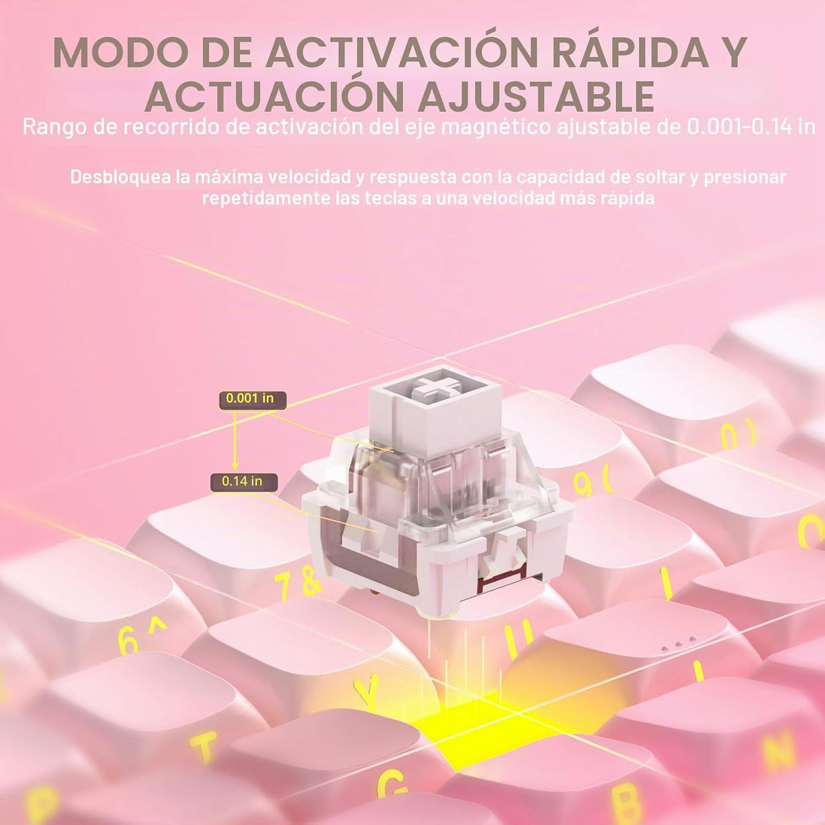 Aula WIN60 HE - Teclado mecánico para juegos 60% con cable, interru...