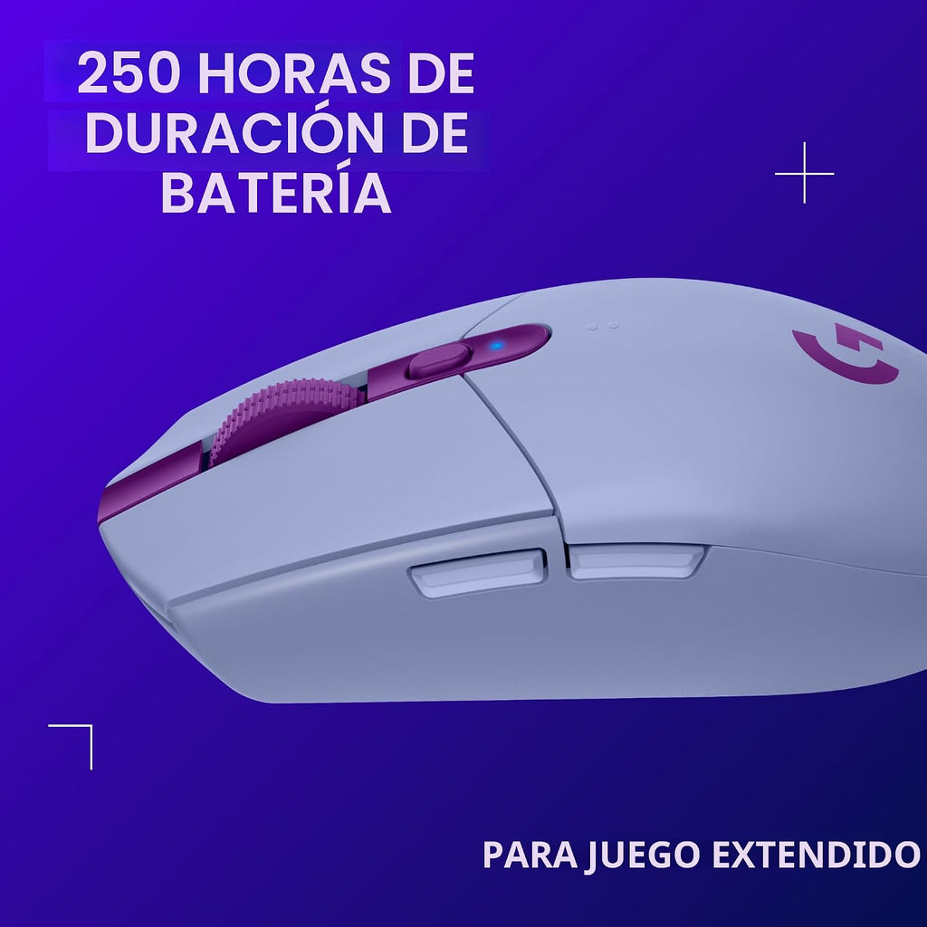 Logitech G 305 Lightspeed - Mouse inalámbrico para juegos, lila + m...