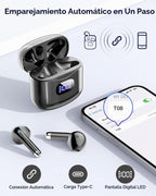 KTGEE Auriculares inalámbricos Bluetooth 5.3 Auriculares con auricu...