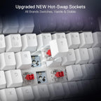 Redragon K673 PRO Teclado inalámbrico de 81 teclas RGB para juegos...