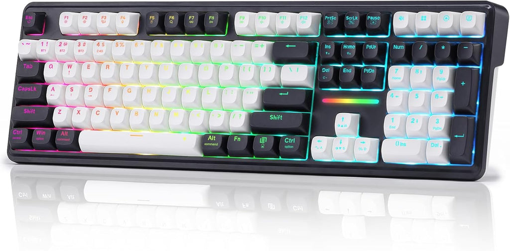 Redragon K745 PRO Teclado inalámbrico de 108 teclas RGB para juegos...