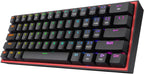 Redragon Teclado mecánico para juegos RGB compacto con cable K617 c...