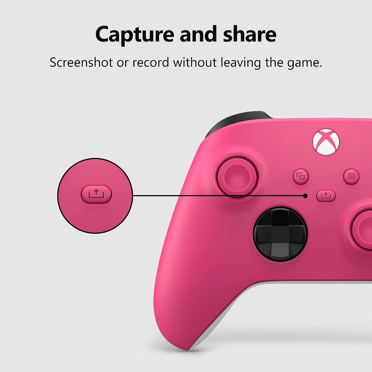 Controlador de juegos inalámbrico Xbox | Rosa intenso | Gatillos y...