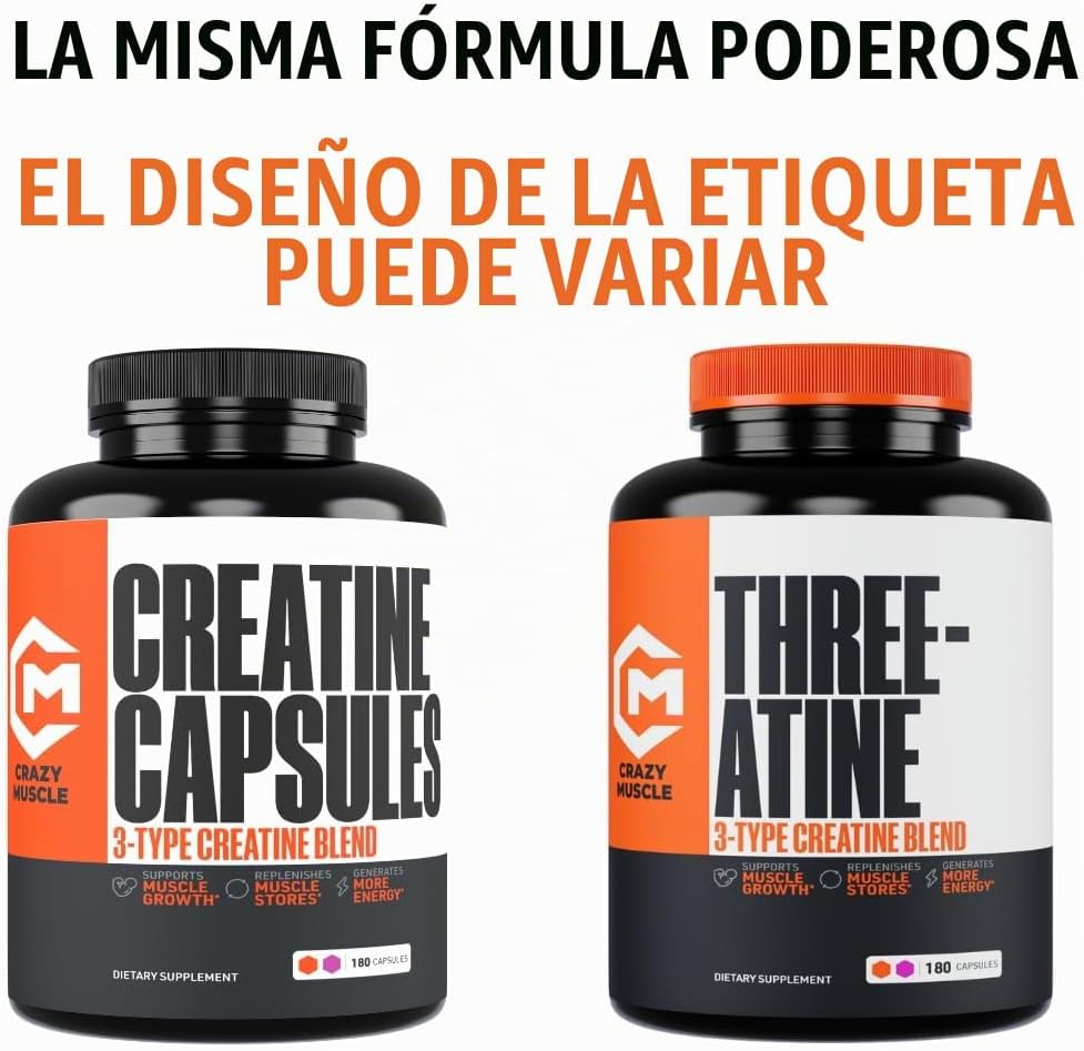Cápsulas de monohidrato de creatina, suplemento preentrenamiento de...