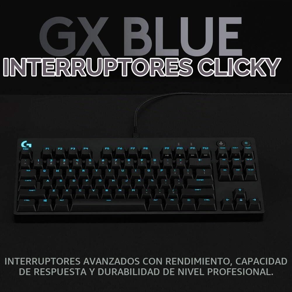Paquete de teclado mecánico para juegos Logitech G PRO + mouse para...