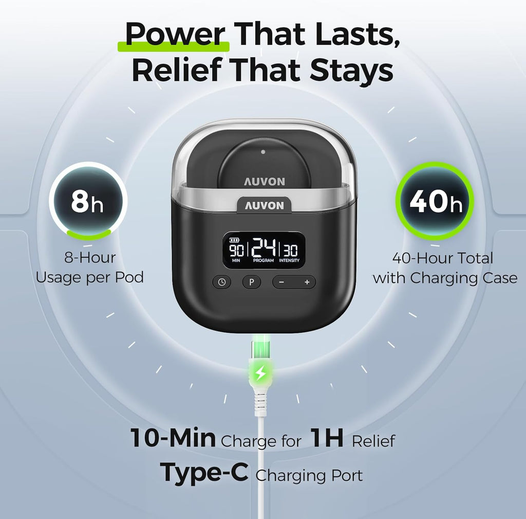 AUVON Estimulador muscular inalámbrico de 24 modos TENS Unit para a...