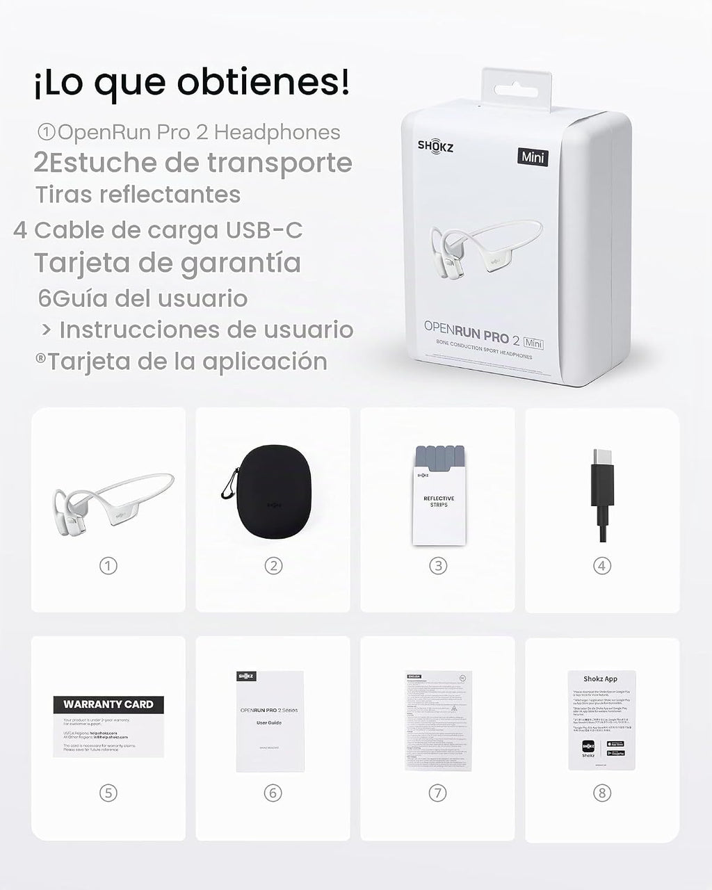 SHOKZ OpenRun Pro 2 Mini Auriculares deportivos Bluetooth de conduc...