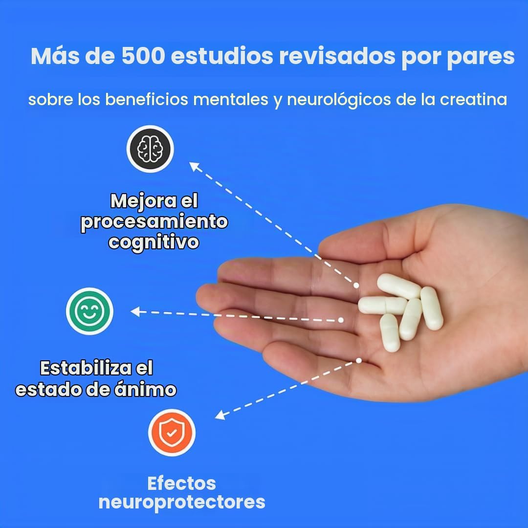 Crazy Muscle Cápsulas de Creatina, 5g de Ganador de Masa a Granel P...