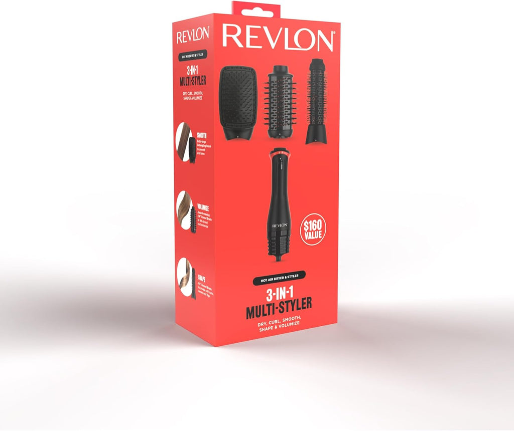 REVLON Cepillo secador multiestilo 3 en 1 con 3 accesorios | Volumi...
