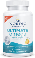 Nordic Naturals Ultimate Omega, sabor a limón, 90 geles suaves, 128...