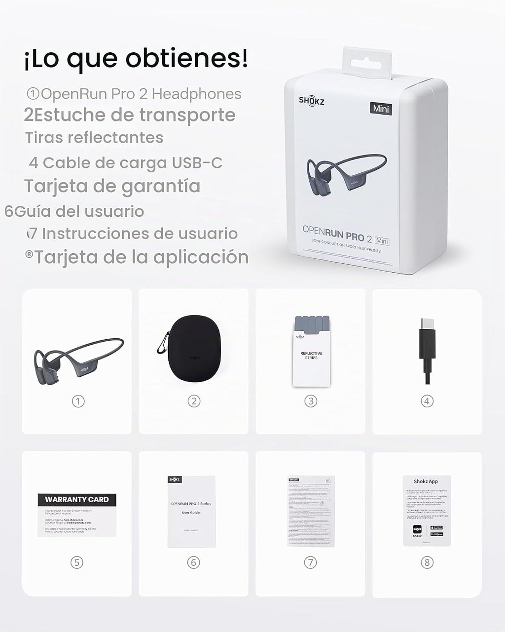 SHOKZ OpenRun Pro 2 Mini Auriculares Deportivos Bluetooth de Conduc...