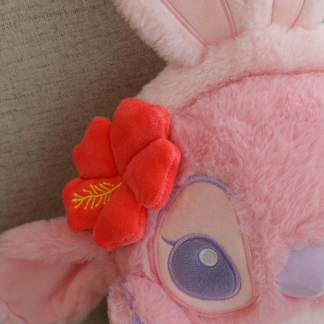 MINISO Disney Angel Stitch Peluche, Animal de Peluche Rosa de 10" p...
