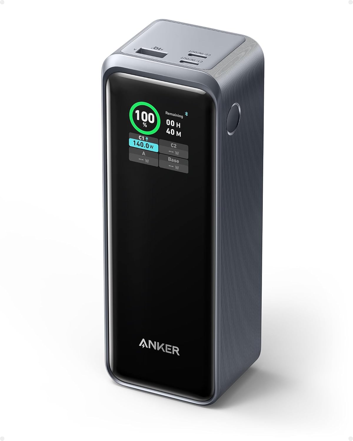 Anker Prime Power Bank, 27,650mAh 250W, cargador portátil de 3 puer...