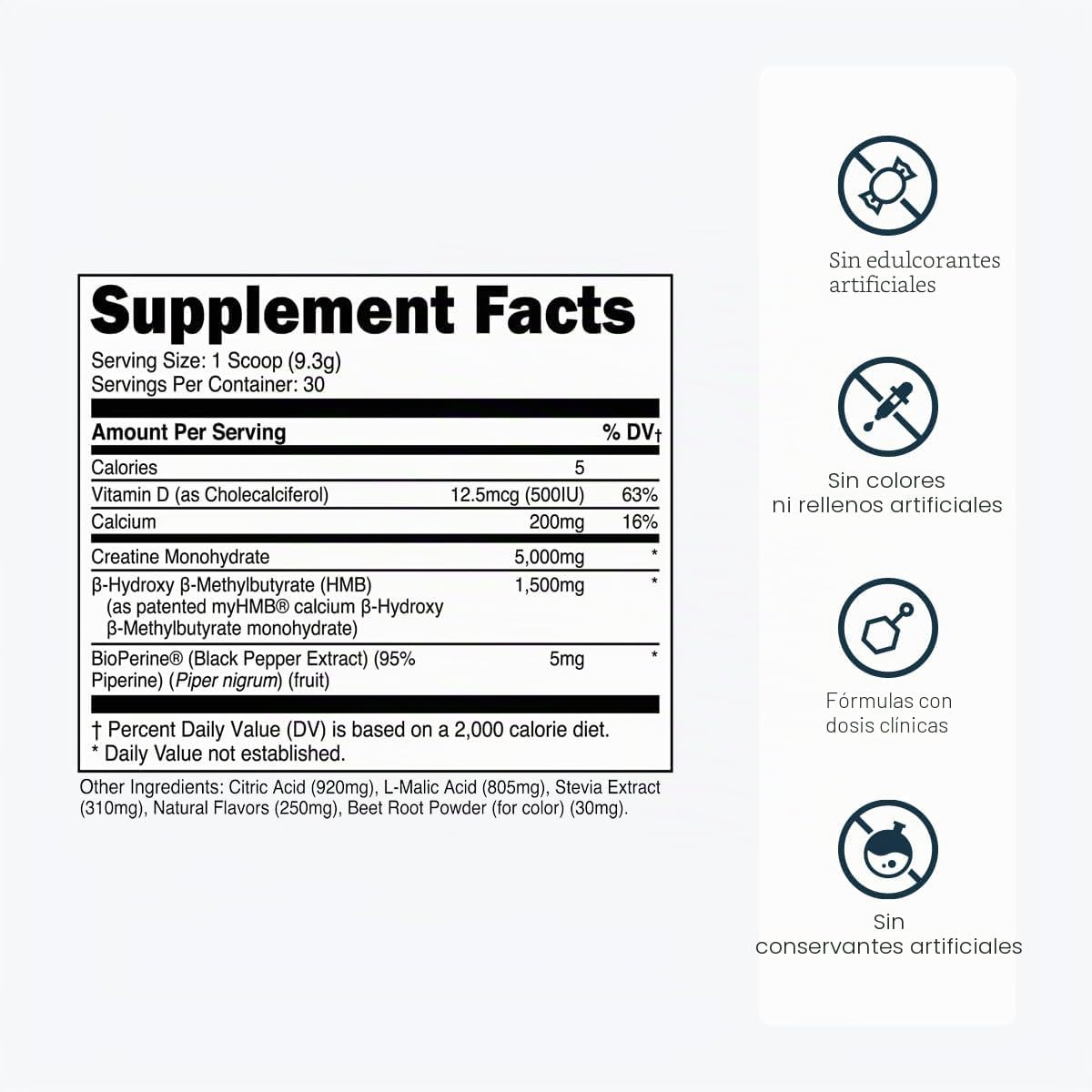 Transparent Labs Creatine HMB - Monohidrato de creatina en polvo co...