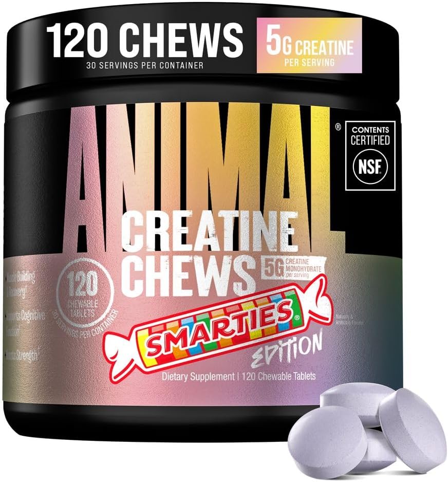 Animal Masticables de monohidrato de creatina para hombres y mujere...