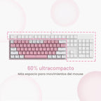 Redragon K617 Teclado mecánico para juegos RGB compacto con interca...