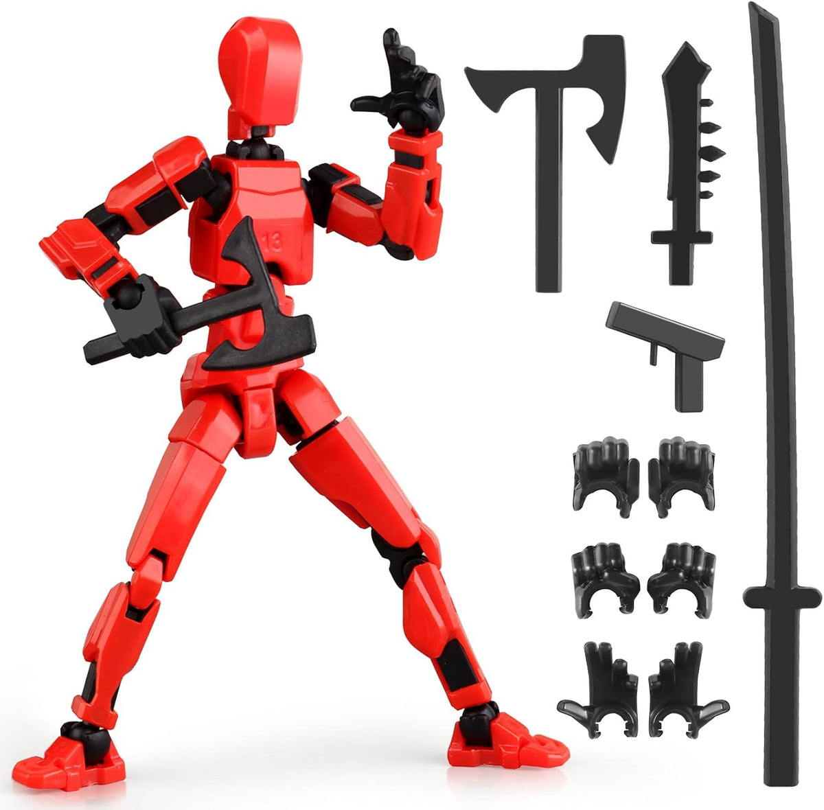 BOZOBO Juguete robot T13 para niños, figura de acción articulada im...