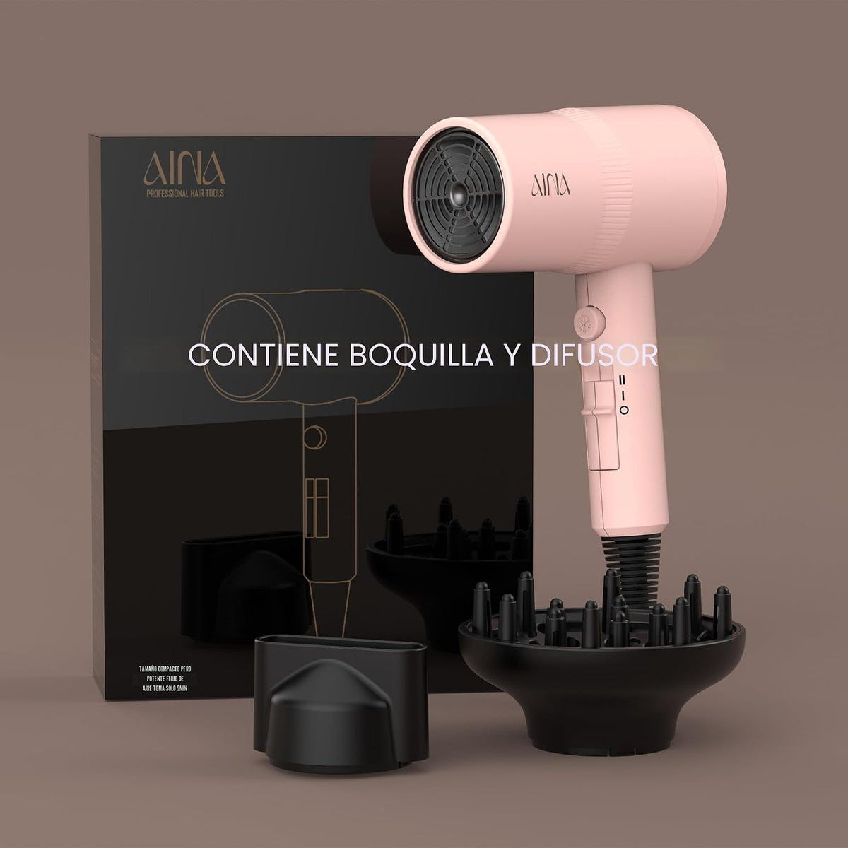 Secador de pelo con difusor AINA Secador de pelo con todas las func...