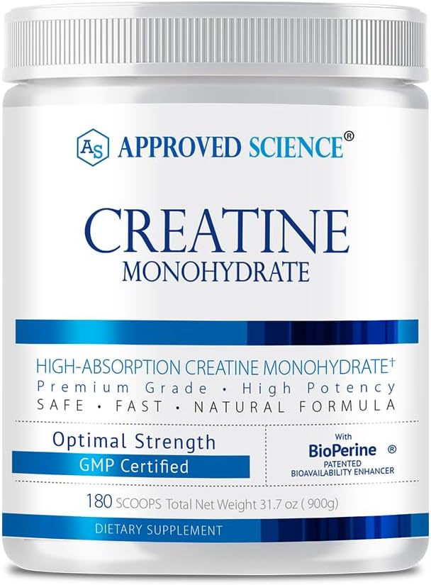 Approved Science Monohidrato de creatina en polvo \u2013 con BioPer...