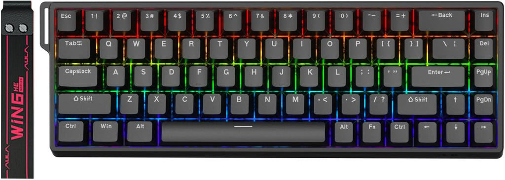 AULA WIN68 HE Teclado mecánico para juegos 60%, interruptor magnéti...