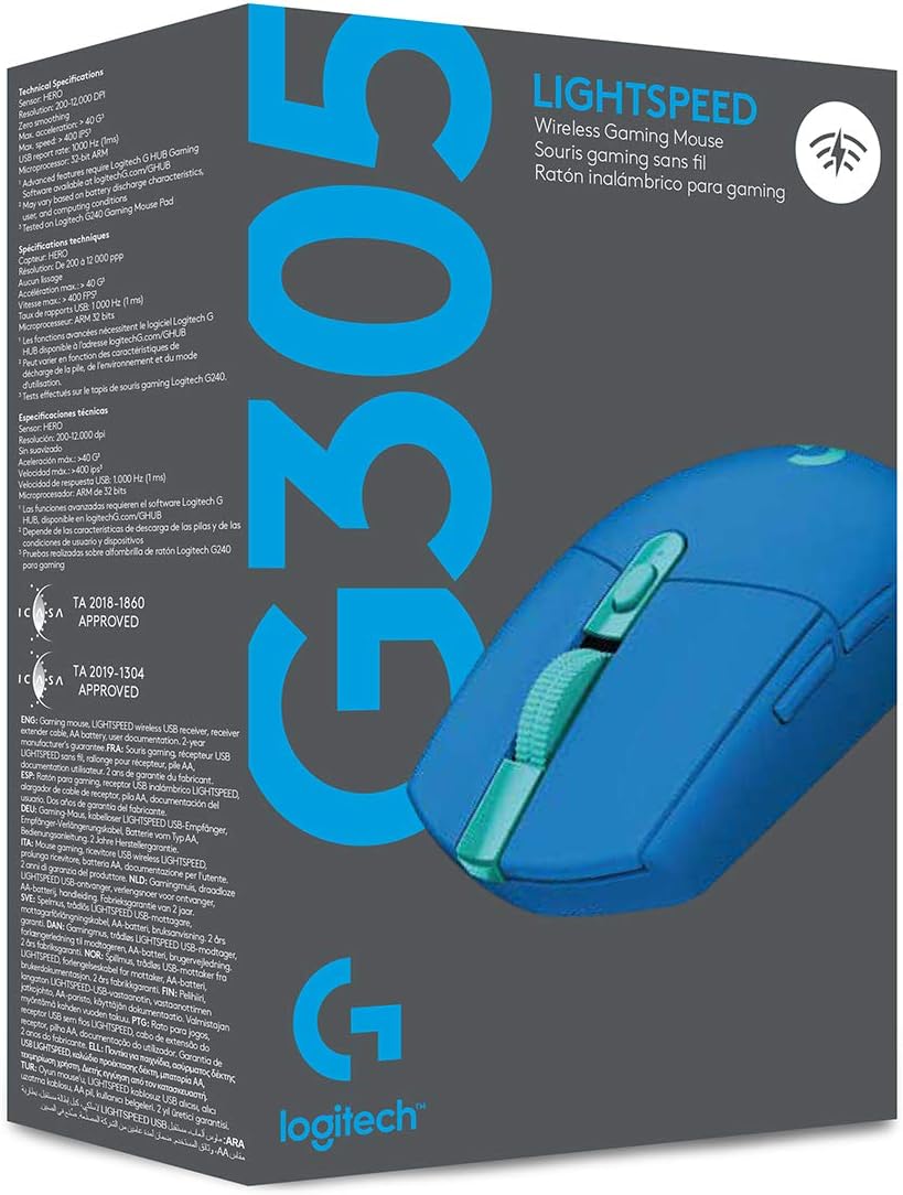 Ratón inalámbrico para juegos Logitech G305 Lightspeed - Azul | 12....