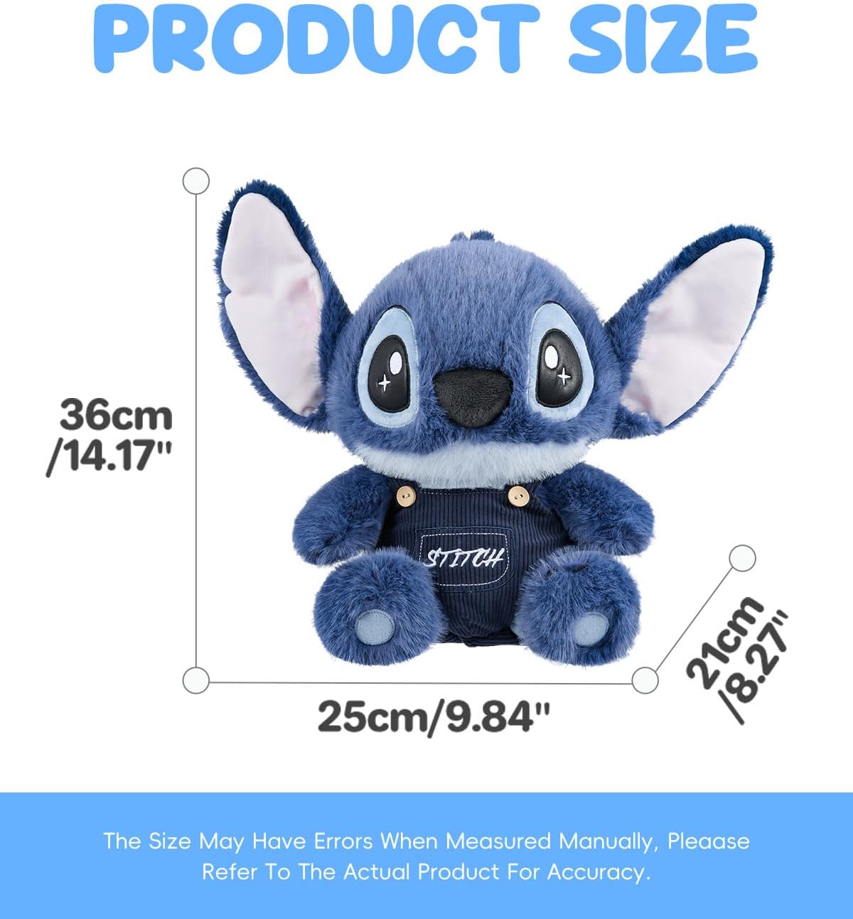 MINISO Disney Stitch - Animales de peluche, 14 pulgadas con textura...