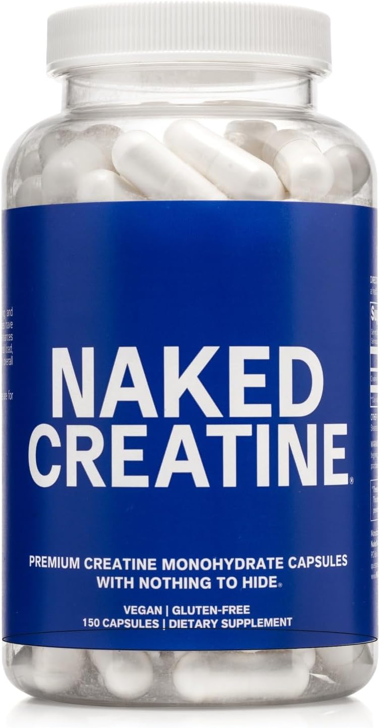 NAKED Cápsulas de monohidrato de creatina, píldoras micronizadas de...