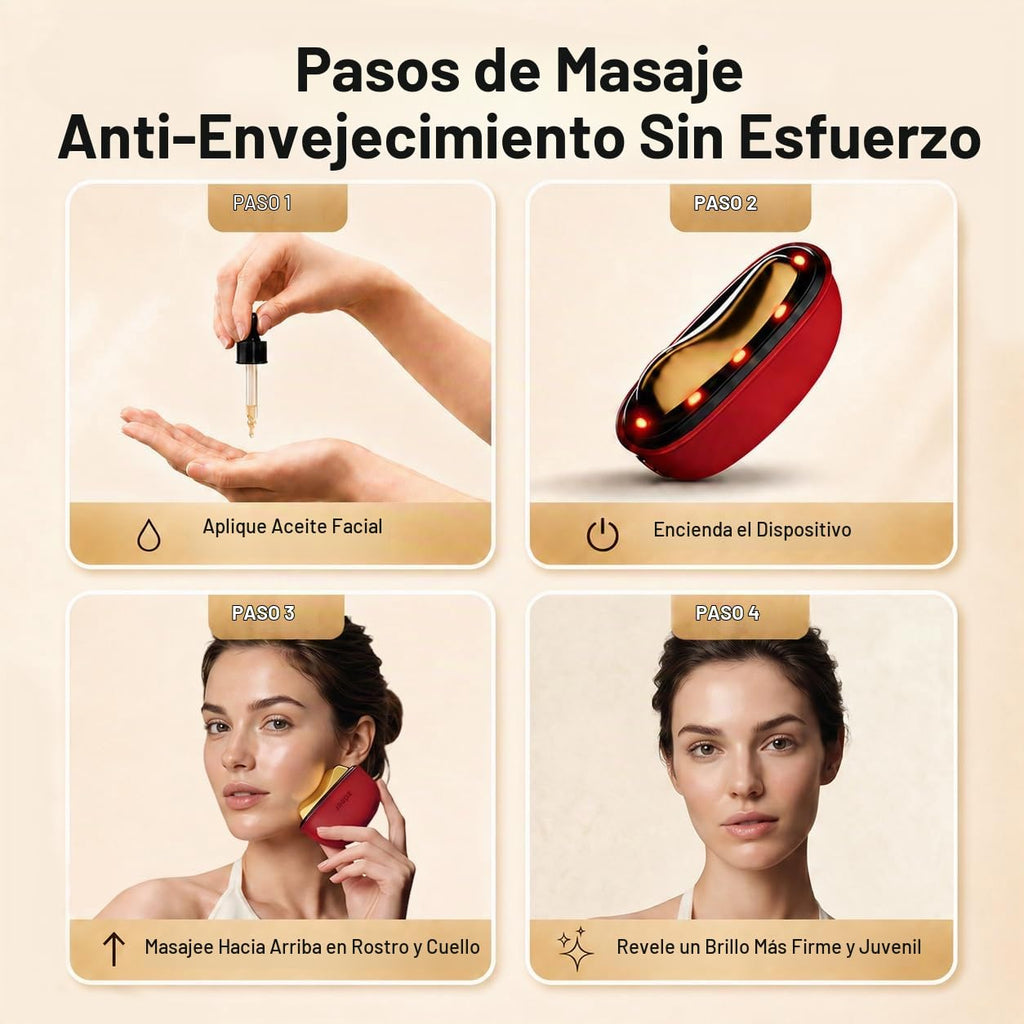 ZDEER Terapia de luz roja LED para masajeador facial y cuello, disp...
