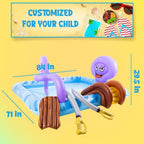 Piscina inflable del espray con el tobogán, centro inflable del jue...