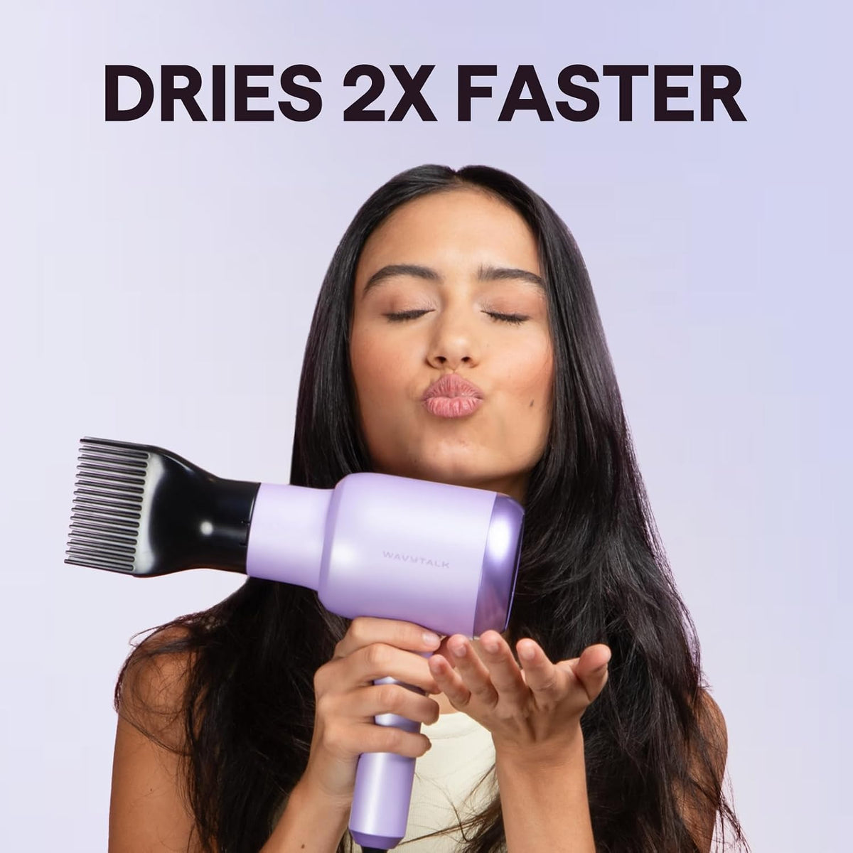 Wavytalk Secador de pelo iónico soplado con difusor para cabello ri...