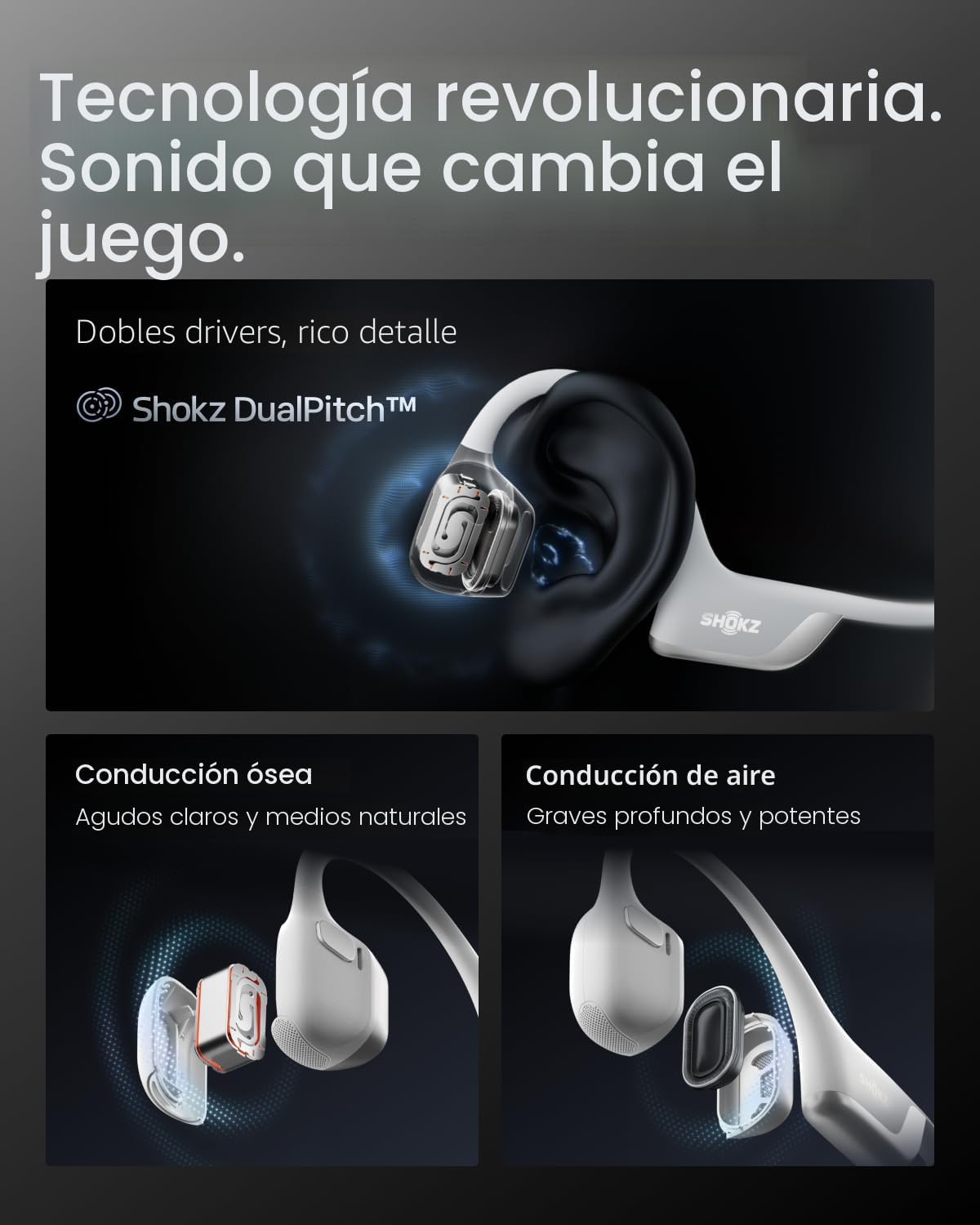 SHOKZ OpenRun Pro 2 Mini Auriculares deportivos Bluetooth de conduc...