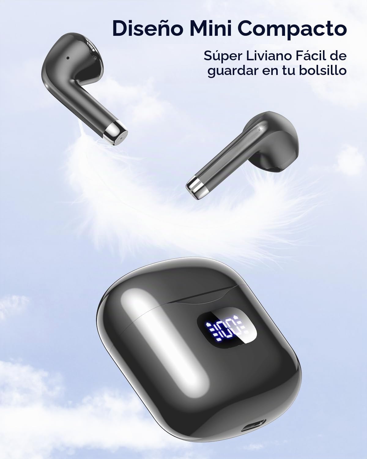 KTGEE Auriculares inalámbricos Bluetooth 5.3 Auriculares con auricu...