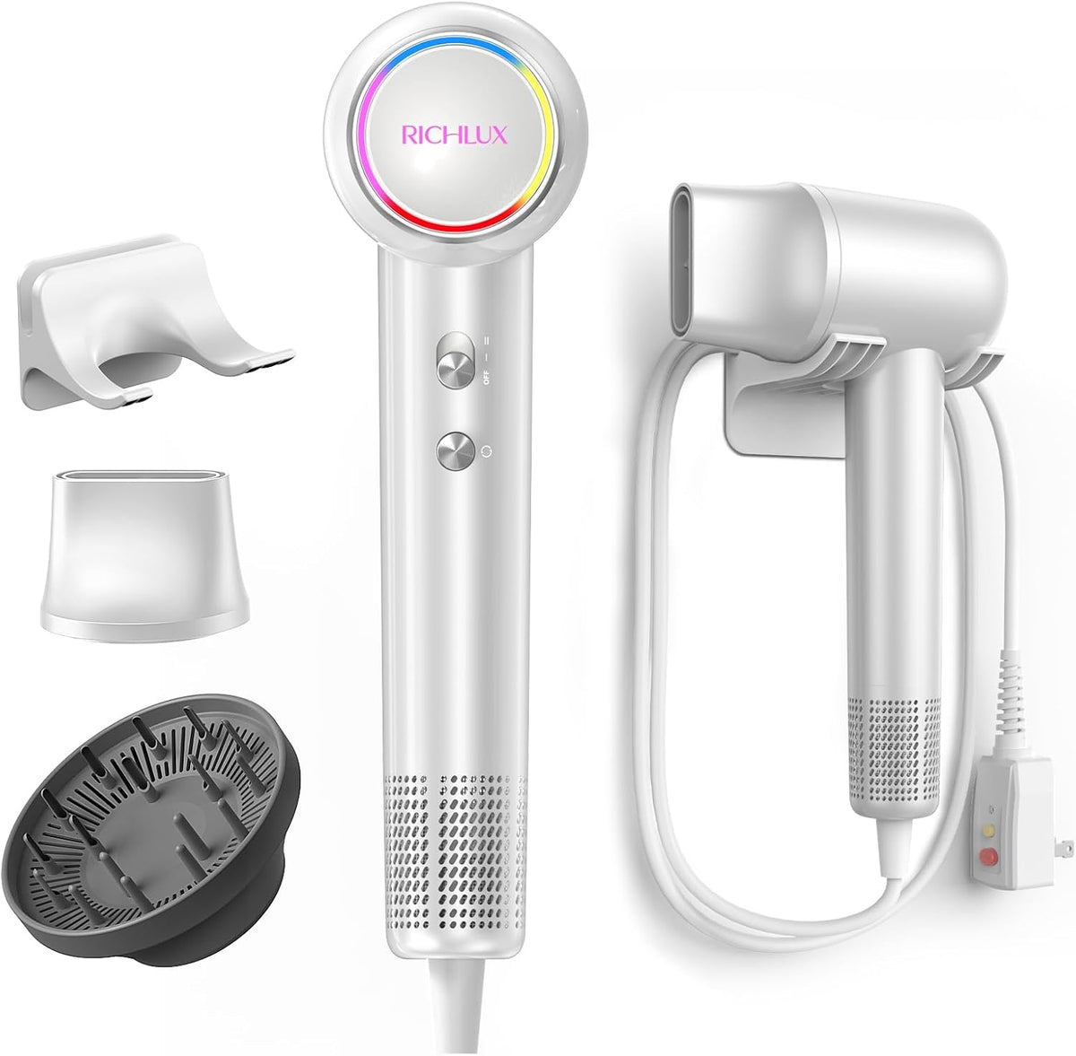 Secador de pelo iónico 160000 RPM portátil profesional ligero de al...