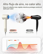 Secador de pelo iónico, secador de pelo con difusor, control inteli...