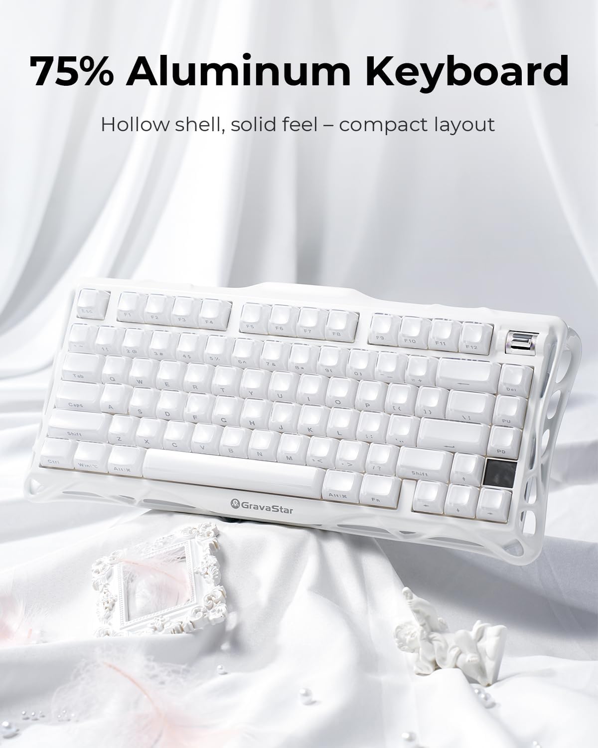 GravaStar Mercury K1 75% Teclado mecánico inalámbrico para juegos c...