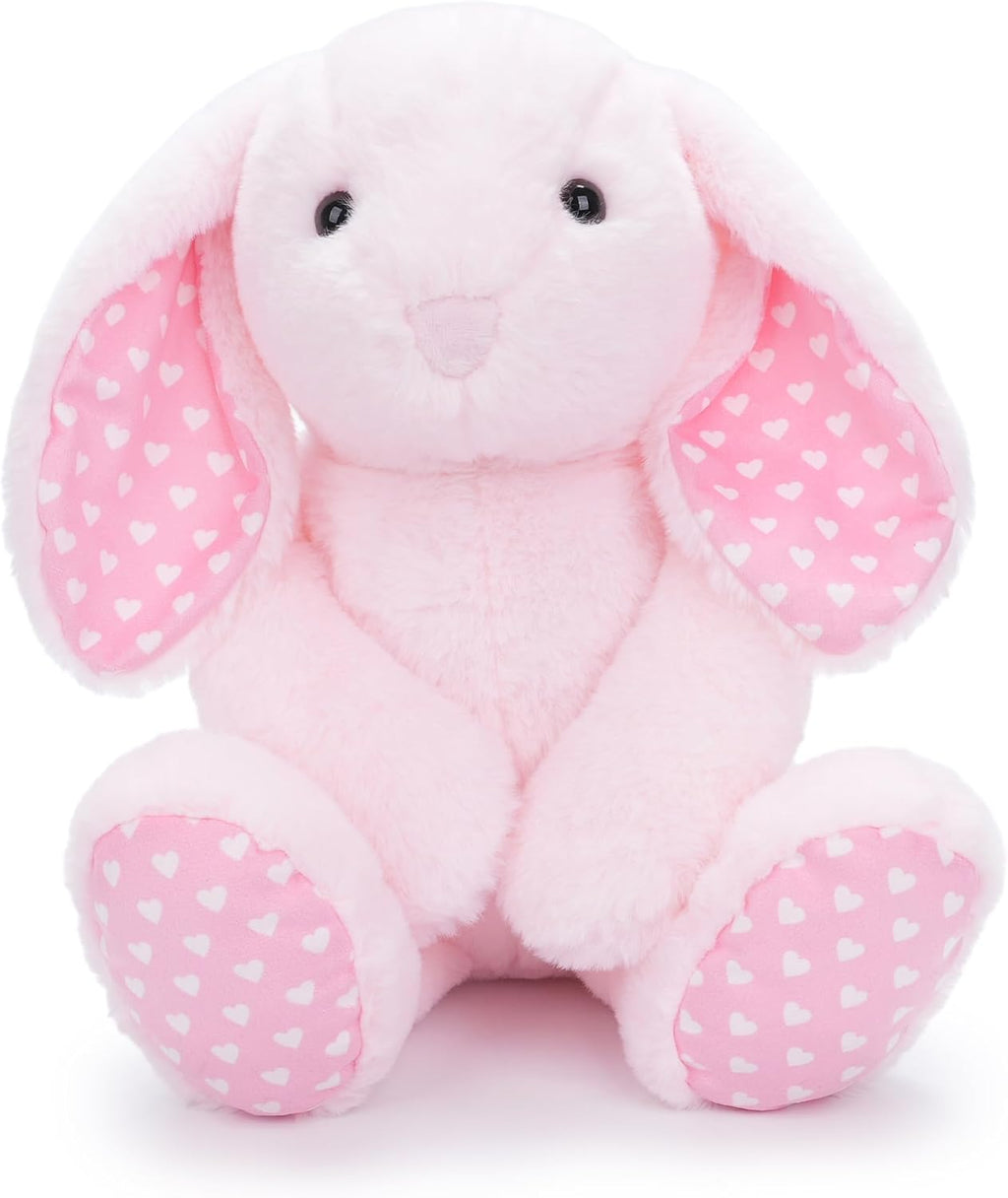 WEIGEDU - Conejo de peluche rosa, 17.7 pulgadas | Orejas flexibles,...