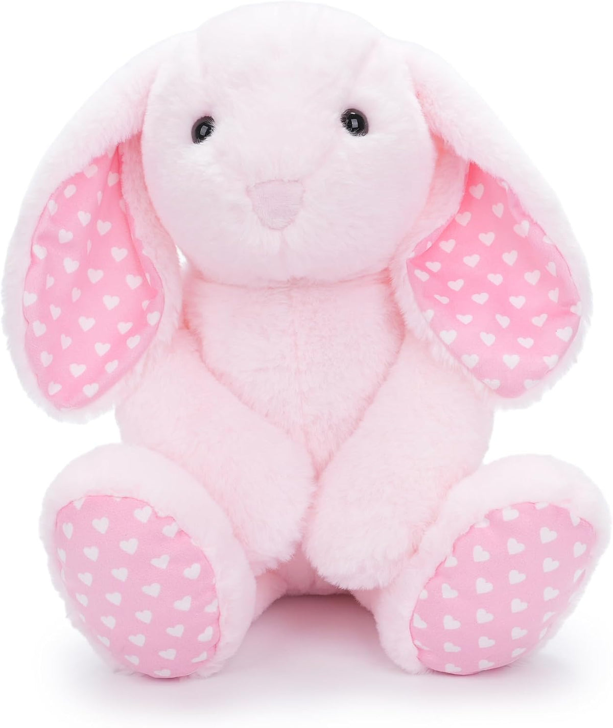 WEIGEDU - Conejo de peluche rosa, 17.7 pulgadas | Orejas flexibles,...