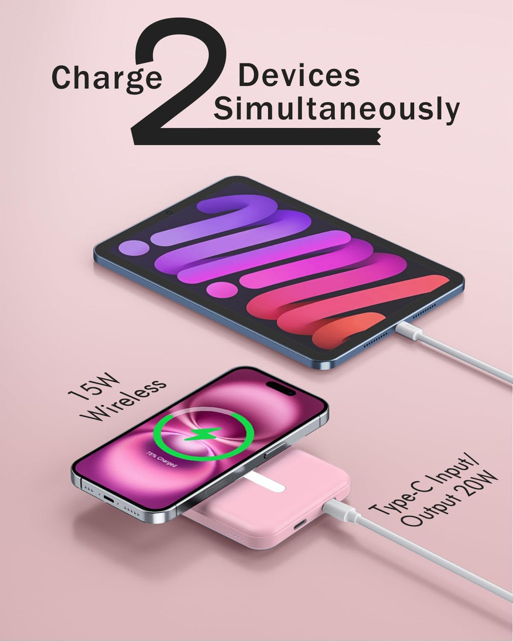 podoru para MagSafe Power Bank 5000mAh, cargador portátil magnético...