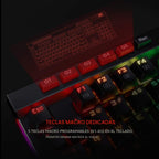 Redragon K580 Teclado mecánico para juegos RGB con cable, tecla mac...