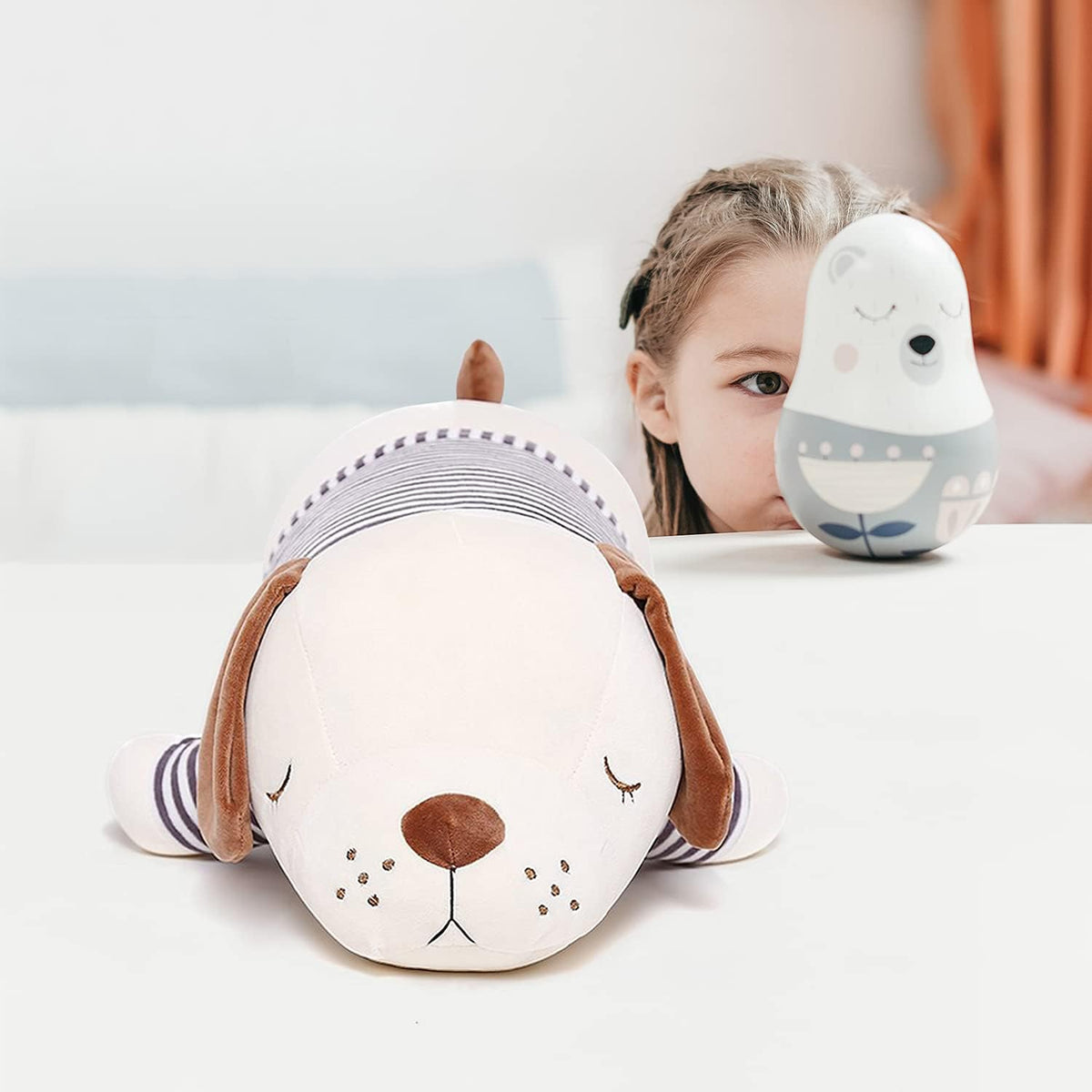 Niuniu Daddy - Almohada de peluche para perros con peso de 1.9 libr...