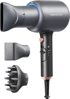 Wavytalk Secador de pelo iónico soplado con difusor para cabello ri...