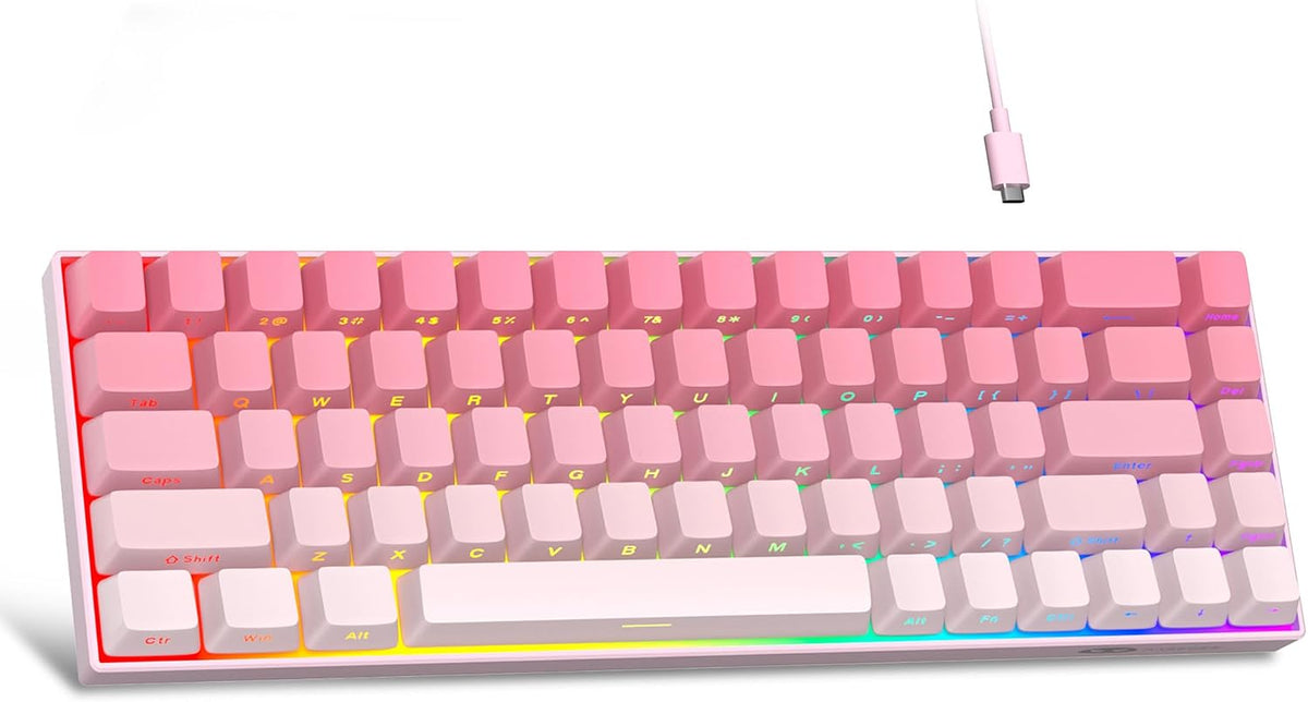 MageGee Teclado portátil 60% mecánico para juegos, retroiluminado R...
