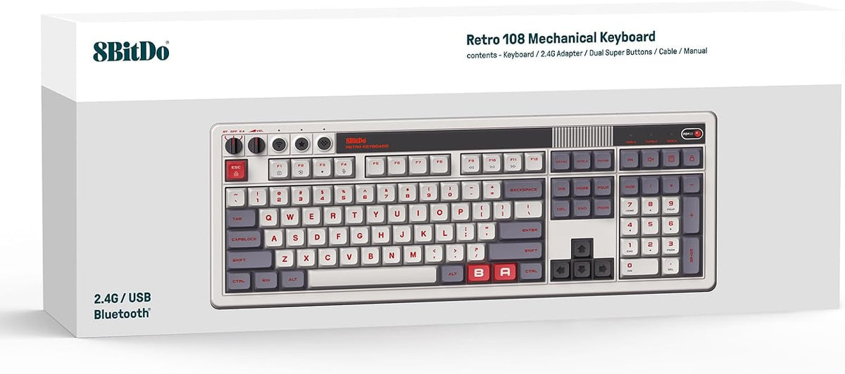 Teclado inalámbrico mecánico 8Bitdo Retro 108 para PC y Android, ed...