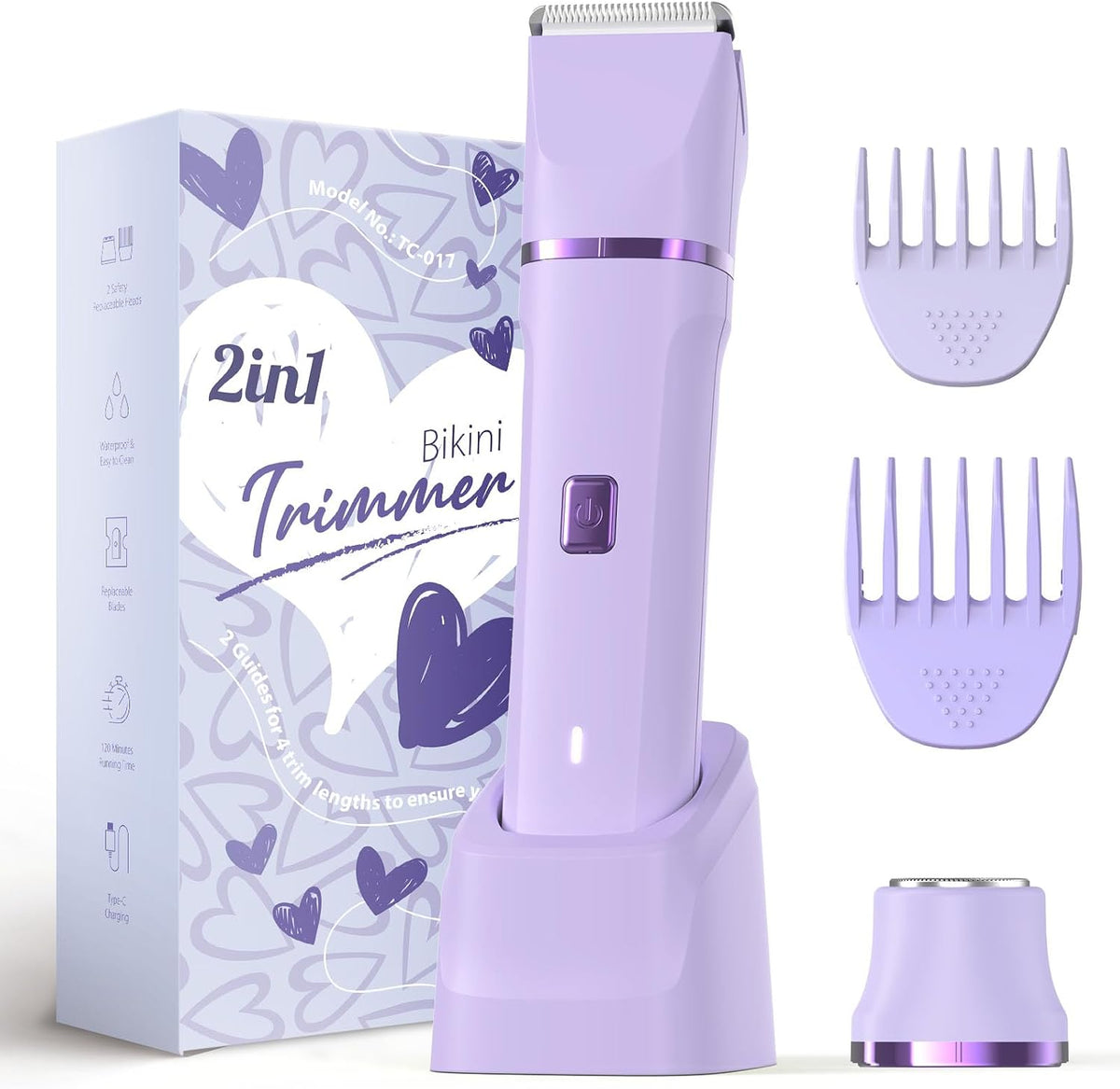 Risina Maquinillas de afeitar eléctricas para mujer, impermeabilida...