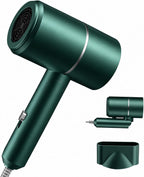 Secador de pelo iónico plegable con difusor, 1875W verde | Motor de...