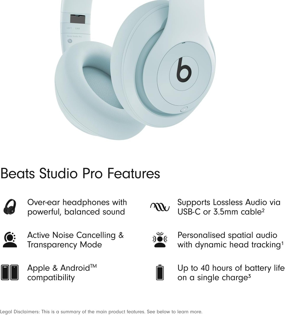 Beats Studio Pro - Auriculares inalámbricos de alta calidad, baterí...