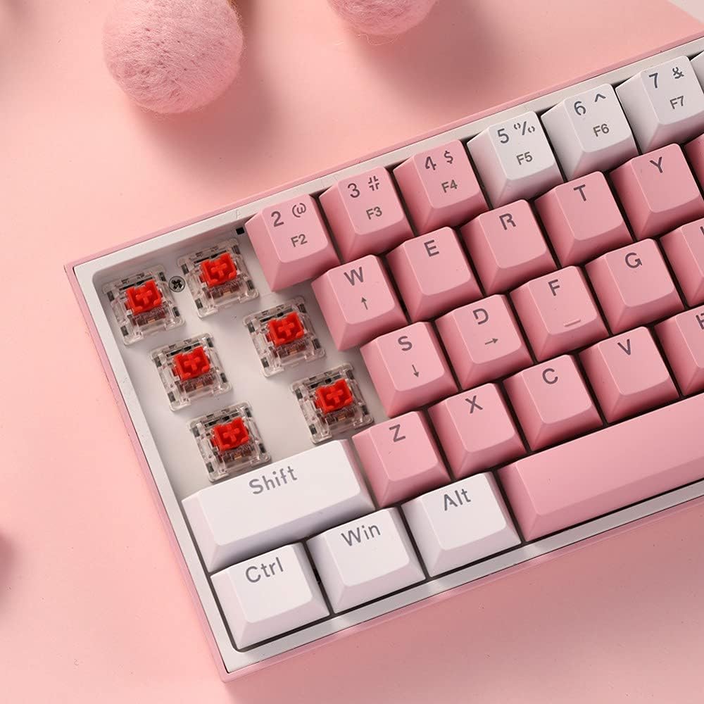 Redragon K617 Teclado mecánico para juegos RGB compacto con interca...